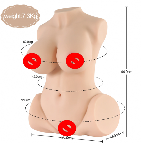 McGonagall -16in Torso Sex Doll Wth Automatic Sucking Vagina  (In Stock US)